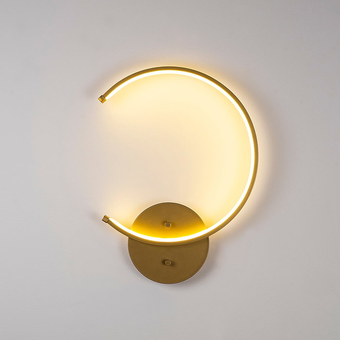 Opviq Moon - 13329 Lámpara de pared con acabado dorado y LED integrado
